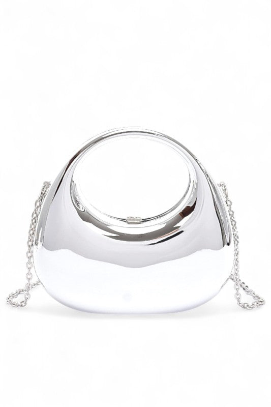 Women's Polished Molded Top Handle Clutch | Zarnesh