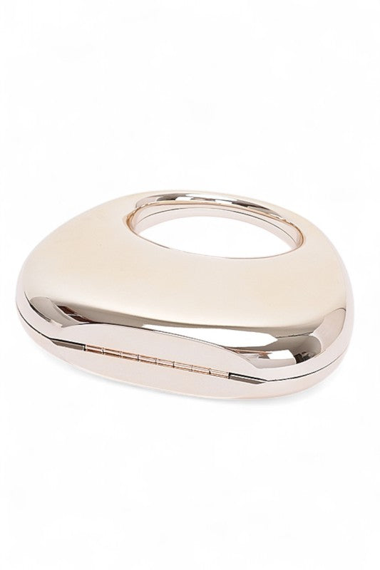 Women's Polished Molded Top Handle Clutch | Zarnesh