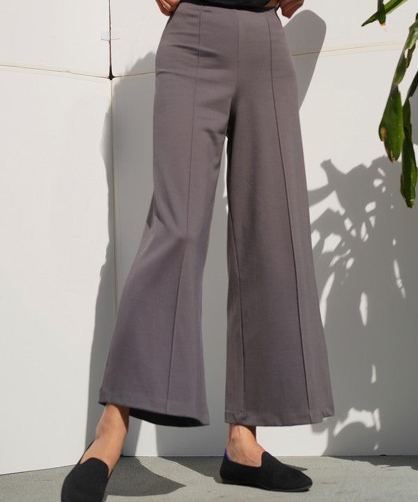 Women's Ponte Wide Leg Straight-Leg Pants | Zarnesh