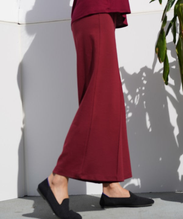 Women's Ponte Wide Leg Straight-Leg Pants | Zarnesh