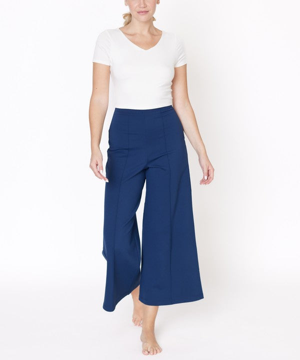 Women's Ponte Wide Leg Straight-Leg Pants | Zarnesh