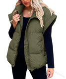 Women’s Puffer Vest Sleeveless Quilted Zipper Closure Jacket | Zarnesh