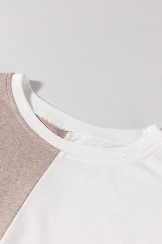 Women’s Pullover ColorBlock Crew Neck Long Sleeve Top | Zarnesh