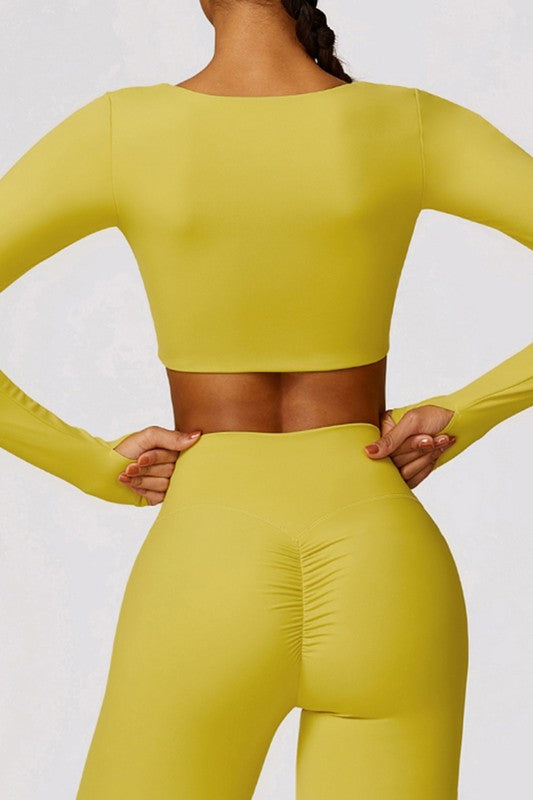 Women’s Quick-Drying Long Sleeve Twist Tight-Fitting Yoga Bra | Zarnesh