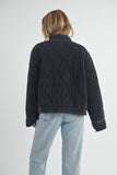 Women’s Quilted Bomber Casual Zip-Up Jacket | Zarnesh