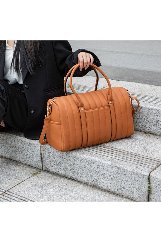  MFK Collection Luana Quilted Duffle Bag by Mia K - Elevate Your Travel Style | Zarnesh