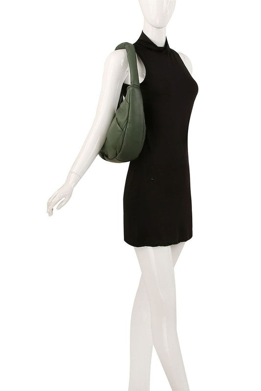 Women’s Quilted Padded Puffy Woven Hobo Shoulder Bag | Zarnesh