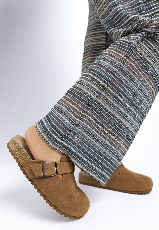 Women’s Ratiha Suede Buckle Slip-On Clog Mules | Zarnesh