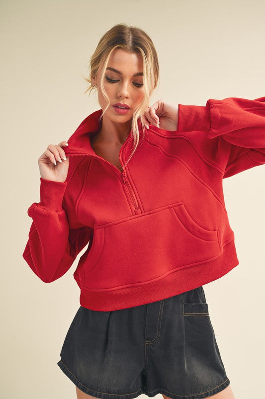 Women’s Dove Funnel Neck Half Zip | Zarnesh