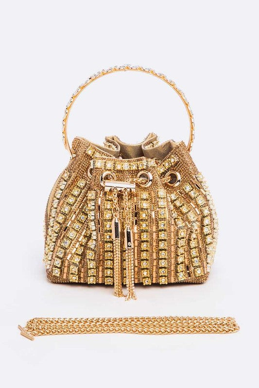 Women’s Rhinestone Iconic Top Handle Bucket Bag | Zarnesh
