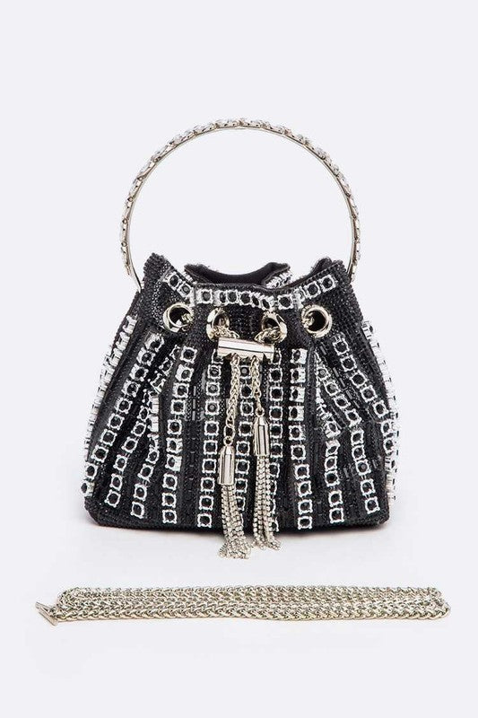 Women’s Rhinestone Iconic Top Handle Bucket Bag | Zarnesh