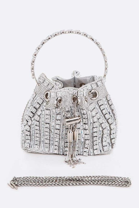 Women’s Rhinestone Iconic Top Handle Bucket Bag | Zarnesh