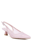 Women Siev Rhinestone Slingback Mules Zarnesh