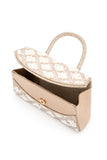 Women's Rhinestone Pearl Iconic Top Handle Clutch Bag | Zarnesh