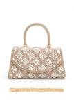Women's Rhinestone Pearl Iconic Top Handle Clutch Bag | Zarnesh
