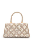 Women's Rhinestone Pearl Iconic Top Handle Clutch Bag | Zarnesh