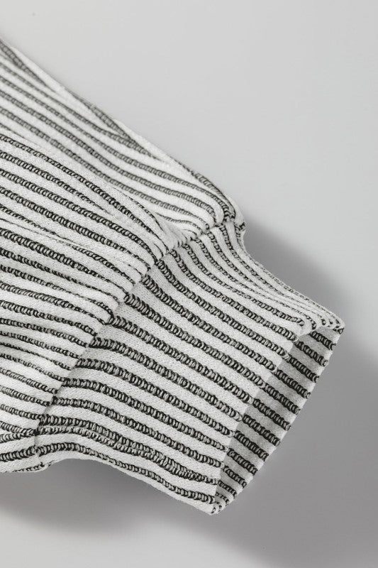 Women’s Ribbed Knit Crewneck Long Lantern Sleeve Top | Zarnesh