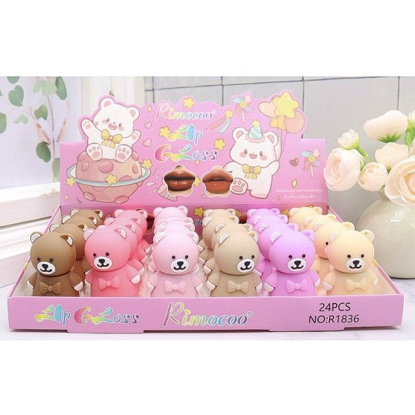 Women’s Rimocoo Teddy Bear 24pcs Lip Gloss Set | Zarnesh
