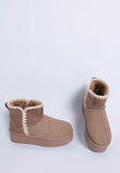 Women’s Rochas Scalloped Trim Faux Suede Snow Boots | Zarnesh