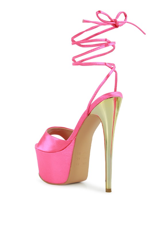 Women's Passion Dramatic Platform Lace-Up Heel Sandals | Zarnesh