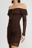 Women’s Ruffle Off Shoulder Mini Dress | Zarnesh