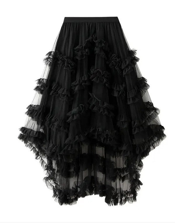 Women’s Ruffle Tiered Layered Maxi Skirt | Zarnesh