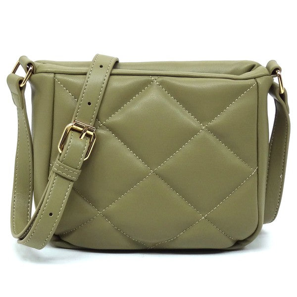 Women's Faux Leather Quilted Puffy Crossbody Bag | Zarnesh