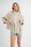 Women’s Sherpa Fleece Zip-Up Jacket with Hood | Zarnesh