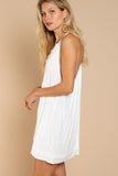 Women’s Sleeveless Deep V-Neck Dress with Lace Front | Zarnesh