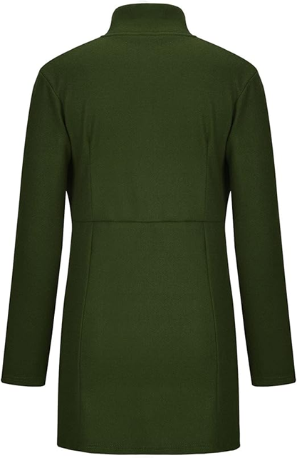 Women's Slim Fit Stand Collar Wool Blend Coat | Zarnesh