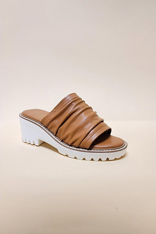 Women Soft PU Open Toe Slide On D-AITANA-PLATFORM Sandals Zarnesh