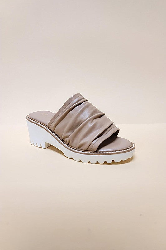 Women Soft PU Open Toe Slide On D-AITANA-PLATFORM Sandals Zarnesh
