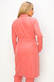 Women’s Solid Double Breasted Belted Trench Coat | Zarnesh