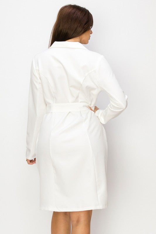 Women’s Solid Double Breasted Belted Trench Coat | Zarnesh