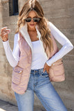 Women's Solid Fleece Lined Quilted Vest Coat | Zarnesh