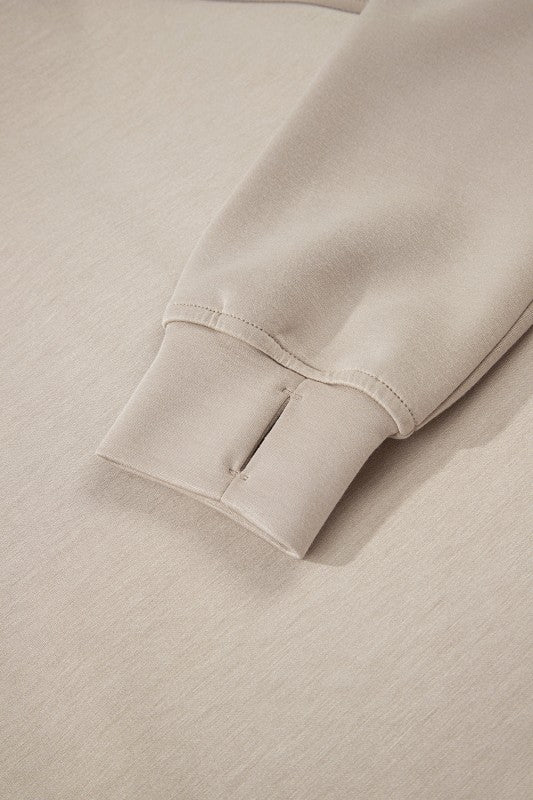 Women’s Solid Half-Zip Hoodie and Jogger Set Activewear | Zarnesh