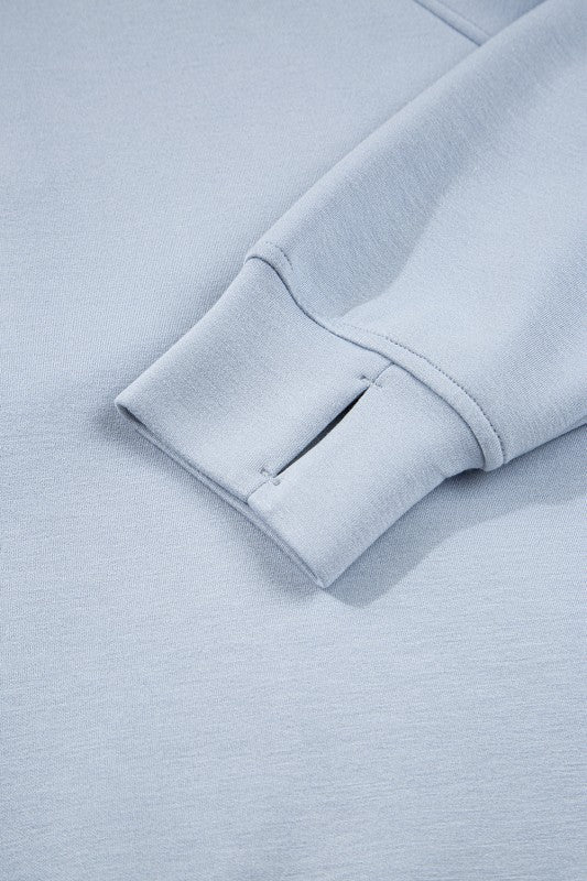 Women’s Solid Half-Zip Hoodie and Jogger Set Activewear | Zarnesh