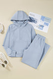 Women’s Solid Half-Zip Hoodie and Jogger Set Activewear | Zarnesh