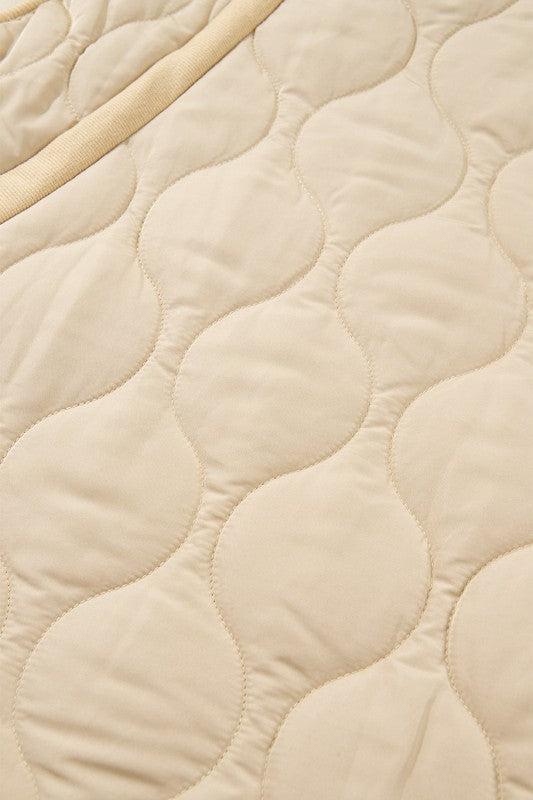 Women’s Solid Lined Fleece Quilted Hooded Jacket Vest | Zarnesh