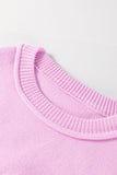Women's Solid Ribbed Raw Edge Drop Shoulder Chest Pocket Sweater | Zarnesh