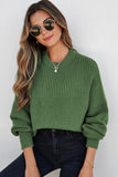 Women’s Solid Textured Knit Crewneck Pullover Sweater | Zarnesh