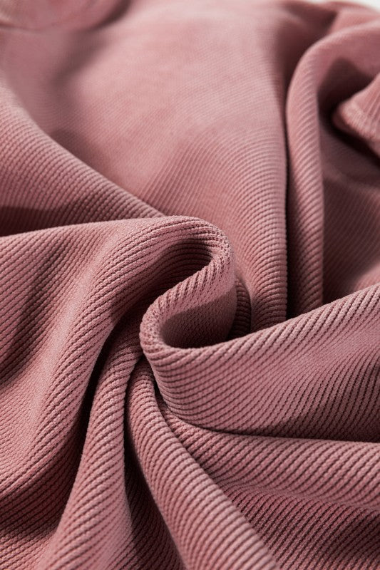 Women’s Solid Textured Knit Pullover Shorts Loungewear Set | Zarnesh