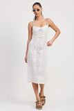 Women’s Spaghetti Strap Lace Midi Dress | Zarnesh