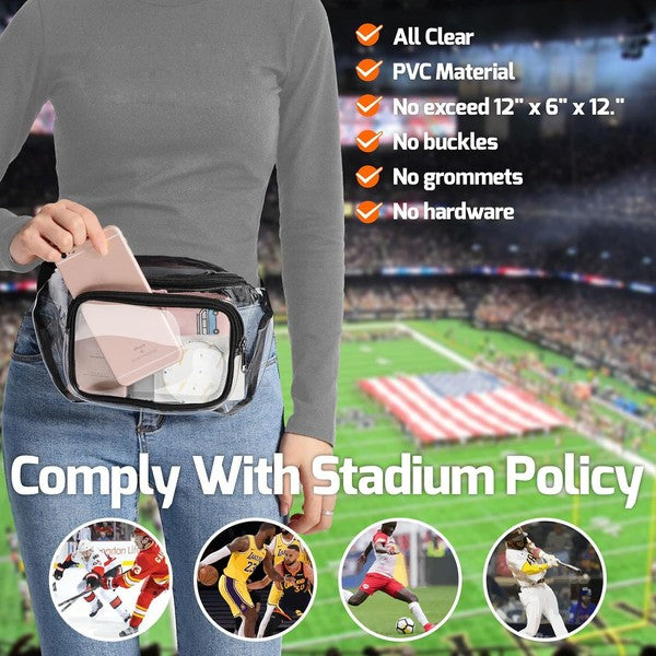 Women's Stadium Approved Clear Fanny Pack | Zarnesh