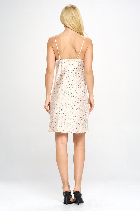 Women’s Star Print Satin Slip Dress Cocktail | Zarnesh