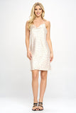Women’s Star Print Satin Slip Dress Cocktail | Zarnesh