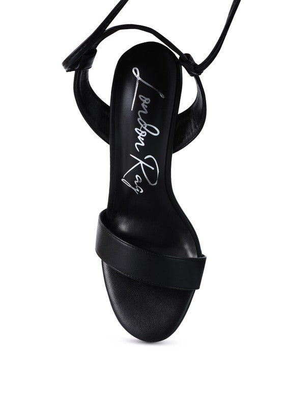 Women's Sheeny Clear Stiletto Lace-Up Sandal | Zarnesh