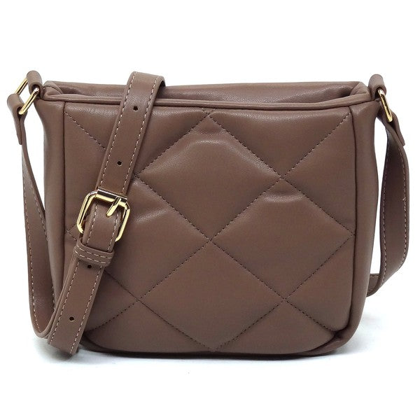 Women's Faux Leather Quilted Puffy Crossbody Bag | Zarnesh