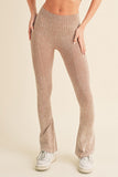 Women Stone Washed Ribbed Yoga Pants | Zarnesh