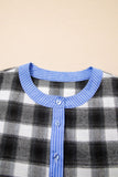 Women’s Stripe Plaid Edge Half-Placket Blouse | Zarnesh